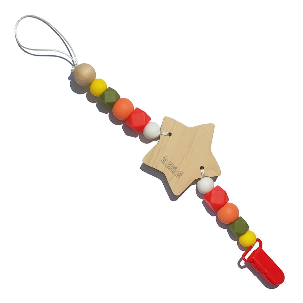 Pacifier Clip Supplier in Korea, HINOKI WOOD and SILICONE PACIFIER CLIP