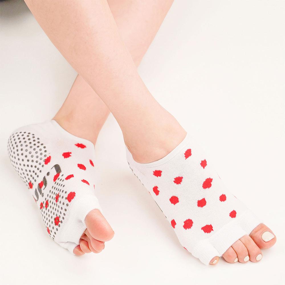 Pilates&Yoga Socks, Open Toe Dot